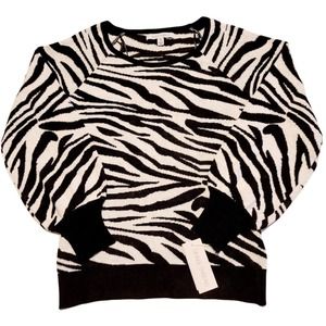 Single Thread Zebra Print Sweater